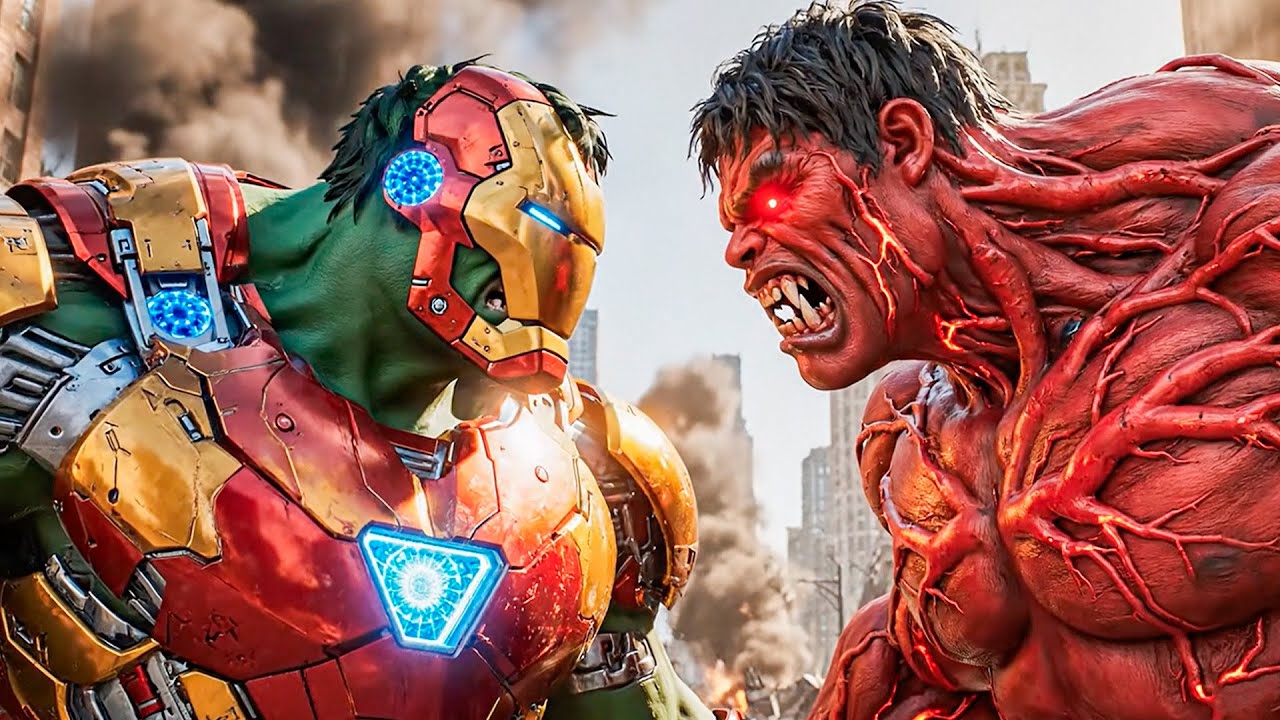 Unexpected Team Up 💪 Hulk Iron Man vs Red Hulk - Hulk & Son’s Emotional Moment