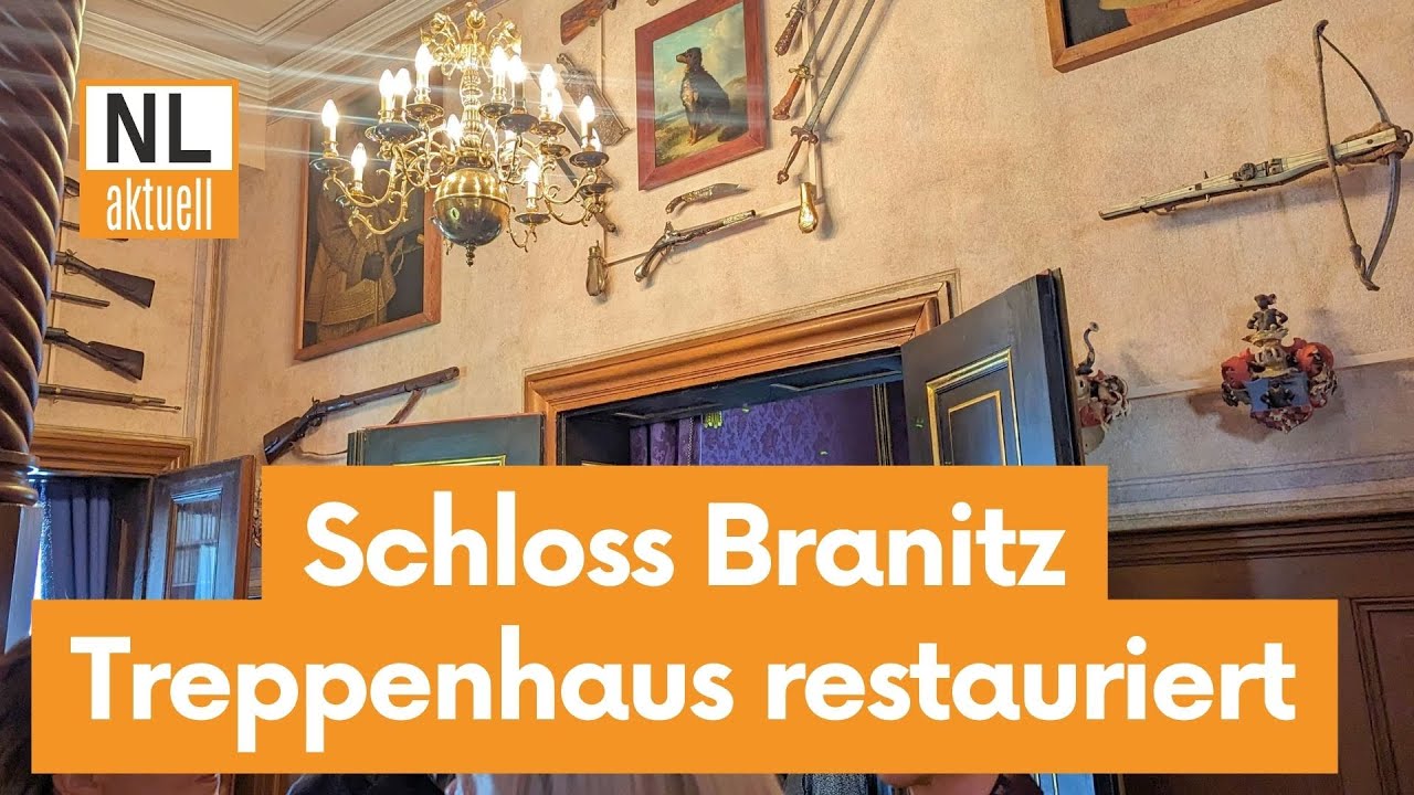 Cottbus | Schloss Branitz in neuem Glanz, Historisches Treppenhaus fertig restauriert