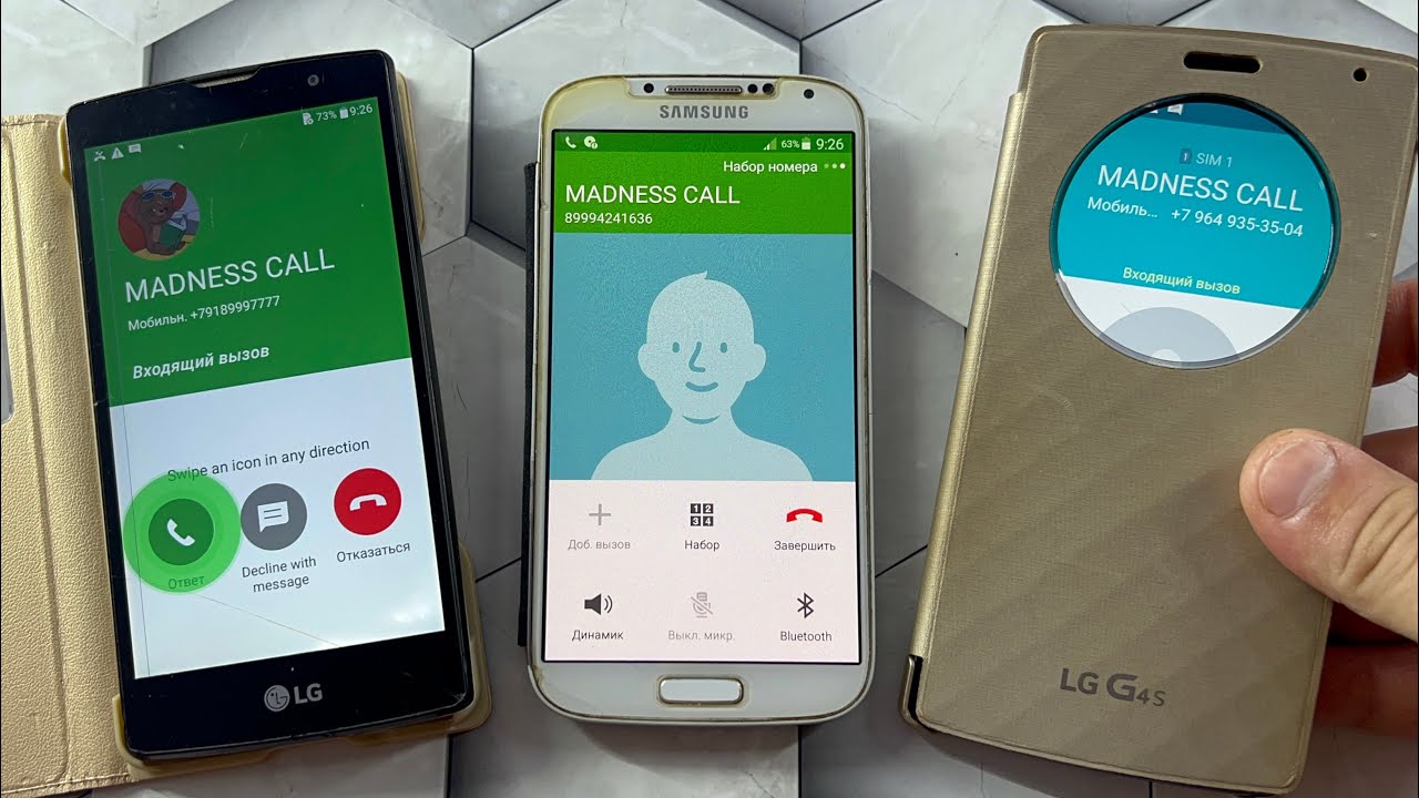 Samsung Galaxy S4 Outgoing Call & Incoming Call LG G4s, LG Magna & Three Smartphone Phone Case Book