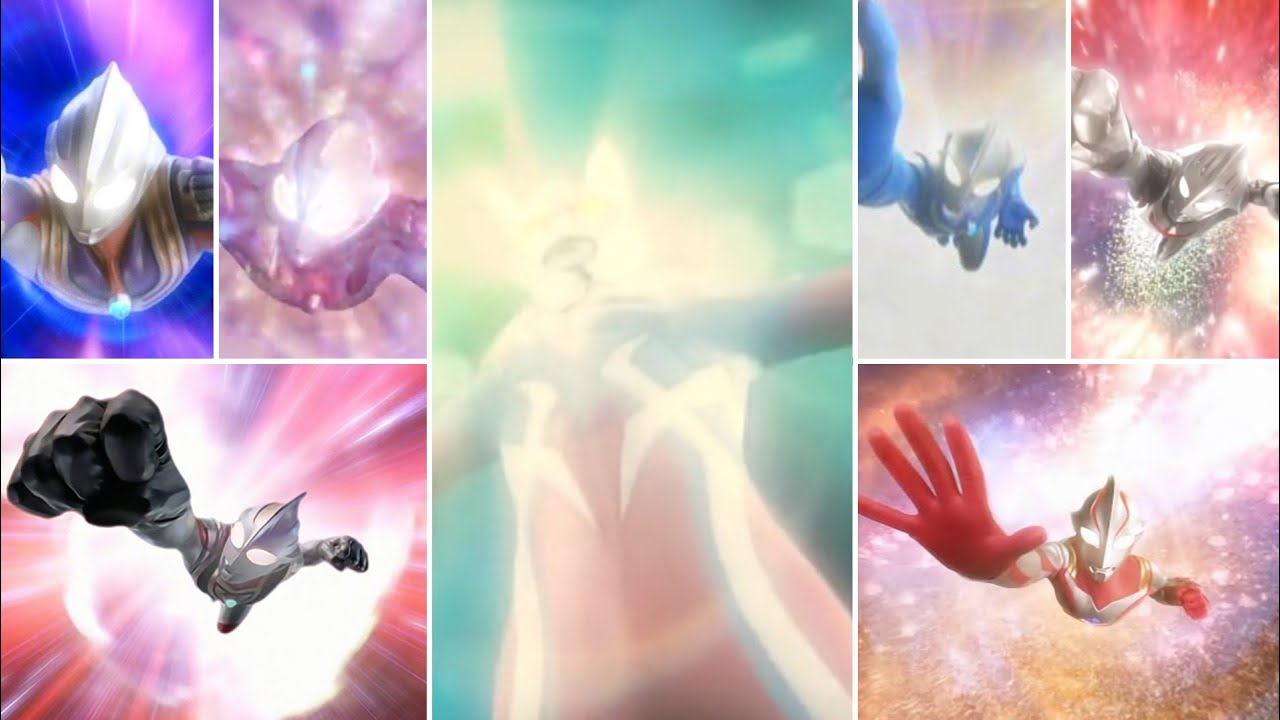 All Heisei Ultraman Transformation And Forms (Tiga - Zero)