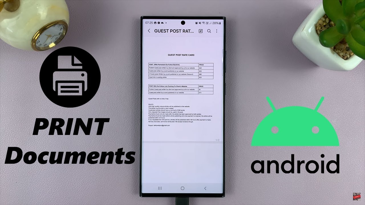 Как печатать документы и фотографии с устройства Android