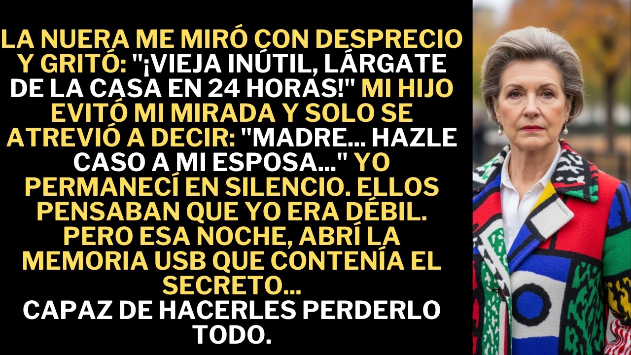 Mi nuera me dio 24 horas para irme… pero ignora el secreto que podría hacerla arrodillarse ante mí.