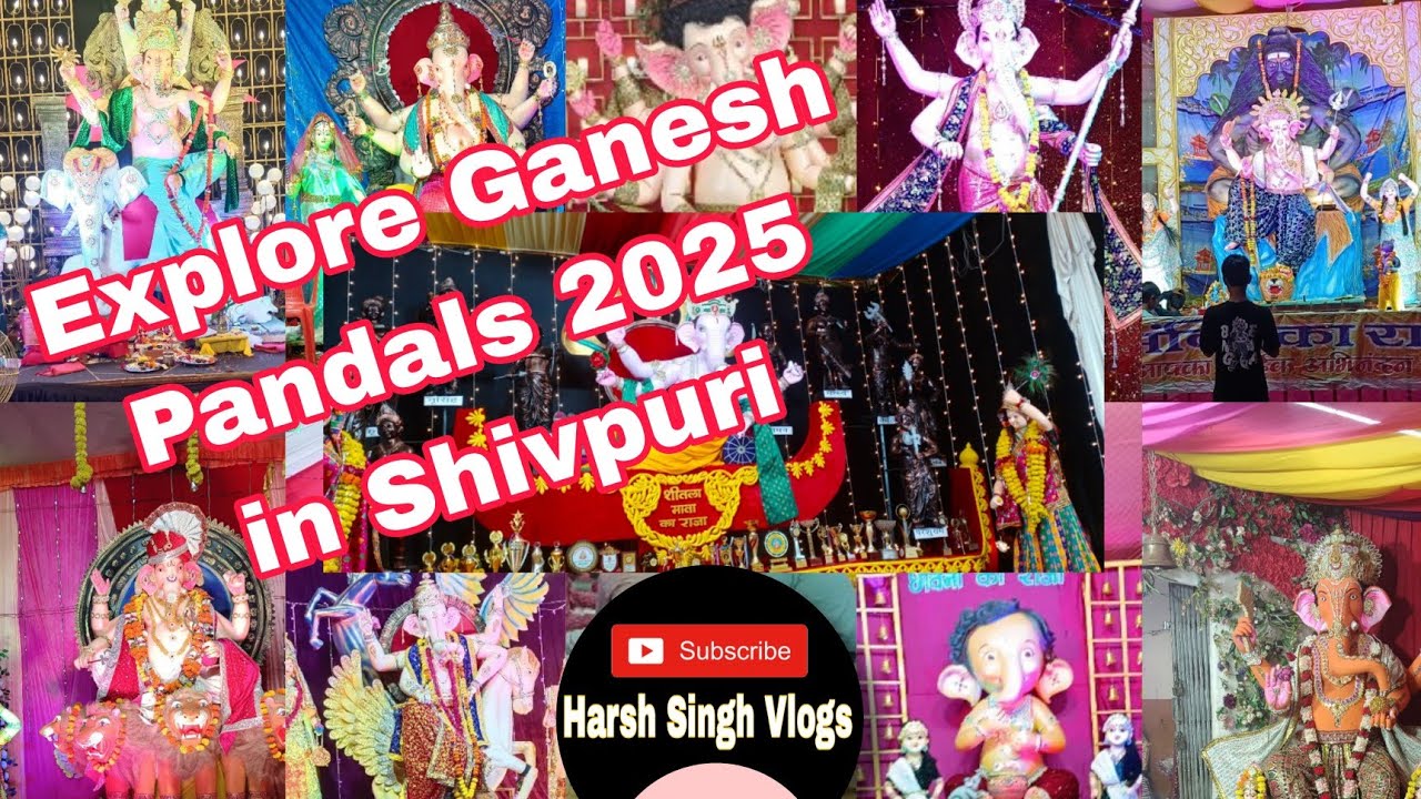 GANPATI DARSHAN 2025 SHIVPURI (GANESH PANDALS) COMPLETE DARSHAN IN ONE VIDEO #shivpuri #ganesh