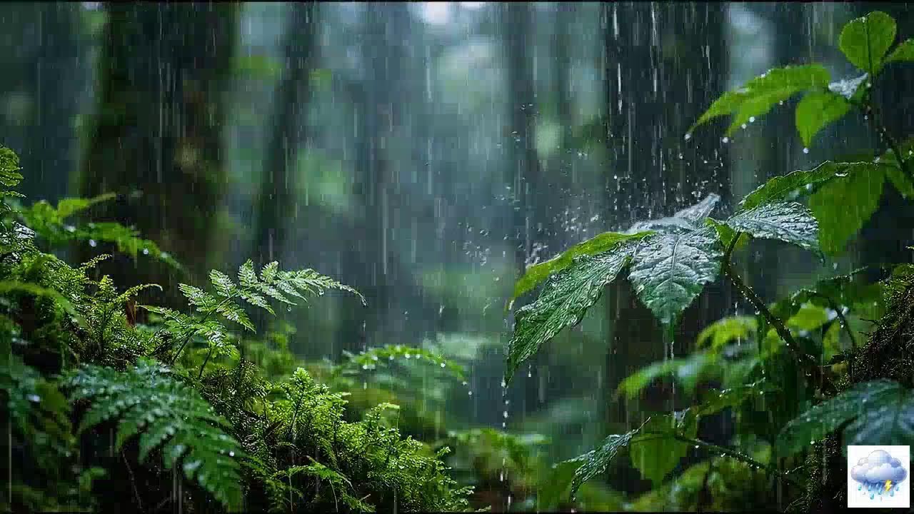 🌲 Forest Rain on Leaves LIVE for Deep Sleep & Meditation