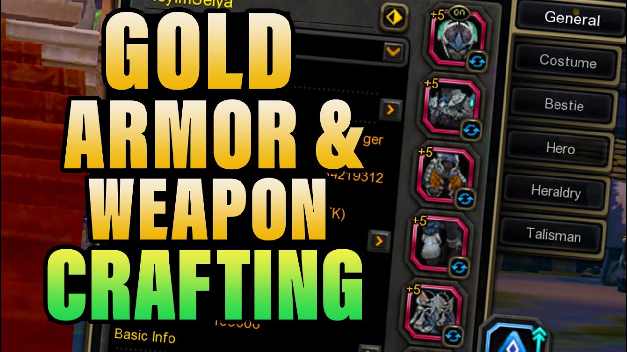 Crafting Gold Armor and Gold Weapons | Dragon Nest SEA