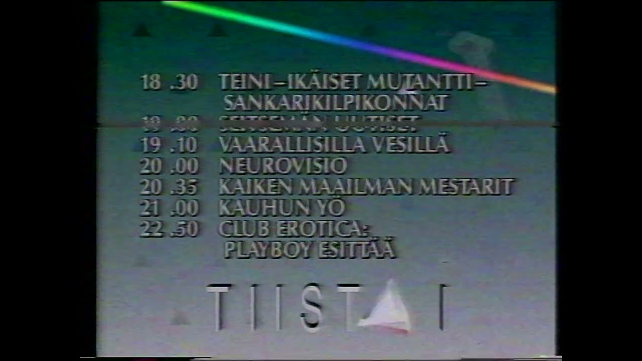 Kolmoskanava 10.08.1992 Päivän lopetus