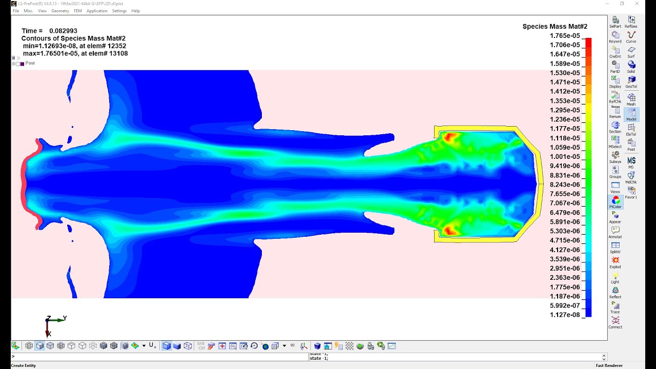 2D Axisymmetric Explosively Formed Penetrator (EFP)