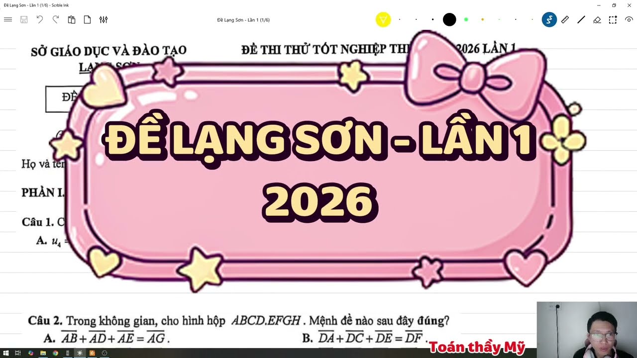 ĐỀ SỞ LẠNG SƠN - LẦN 1 - 2026