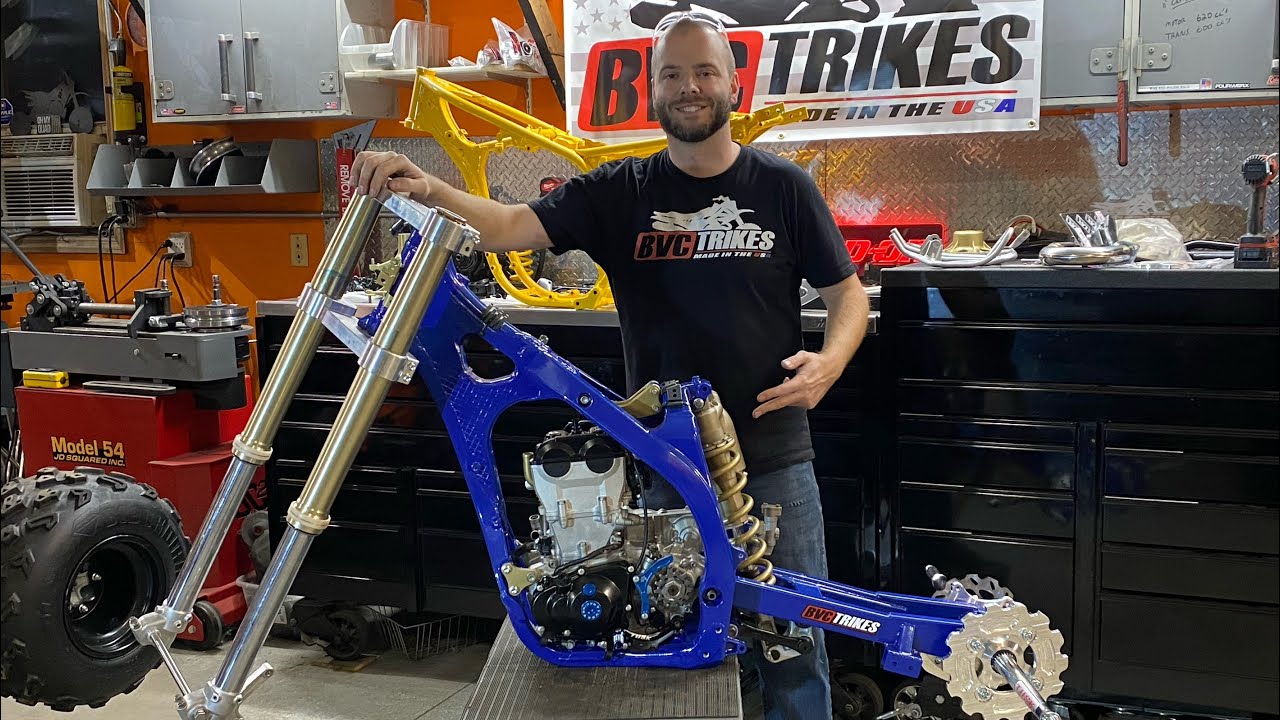 YAMAHA YZ450F Dirt Bike to Trike Conversion  Rebuild - Assembly Episode 2 BVC Trikes three wheeler