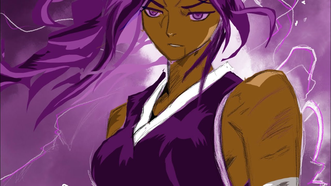 Drawing Yoruichi Shihouin - Bleach - Procreate