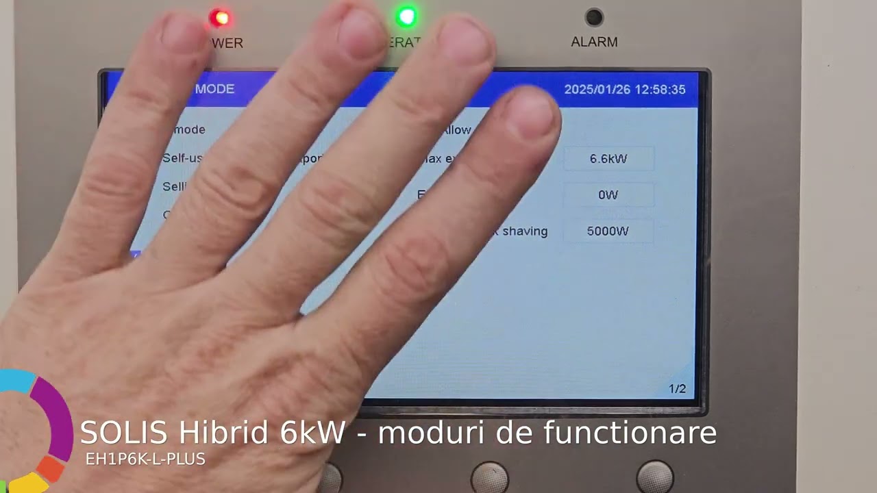SOLIS Hibrid 6kW -  moduri de functionare - EH1P6K-L-PLUS