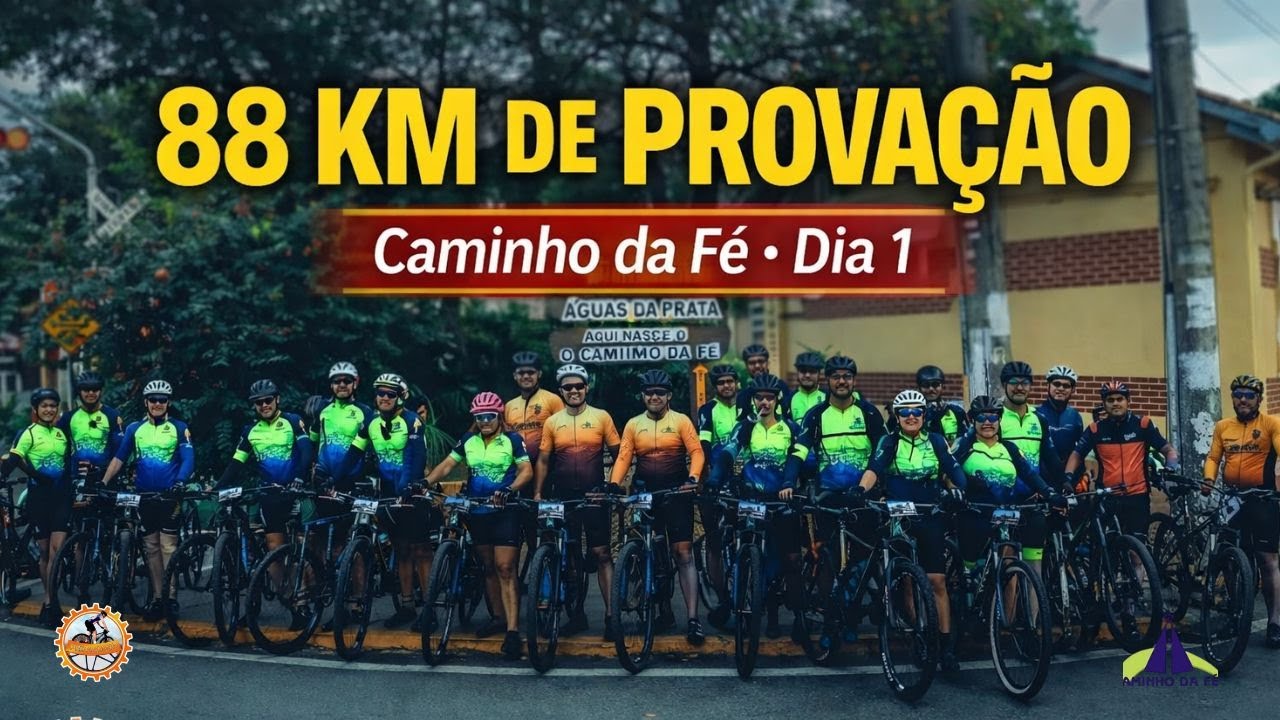 CAMINHO DA FÉ DE BIKE , 1º DIA  DE  ÁGUAS DA PRATA  À  INCONFIDENTES 88km com 2200 ALTIMETRIA