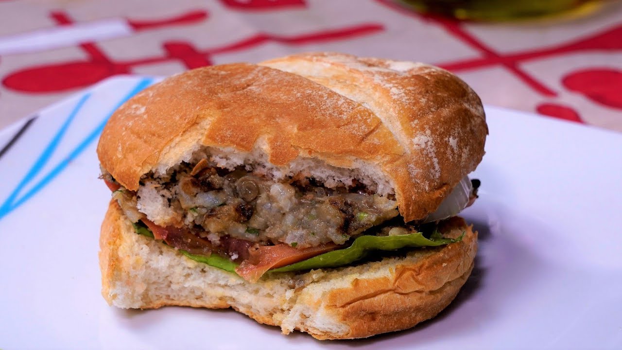 HAMBURGUESAS de lentejas y arroz veganas