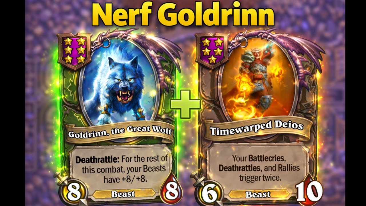 Pivot Into Triple Deathrattle Goldrinn  | Hearthstone Battlegrounds
