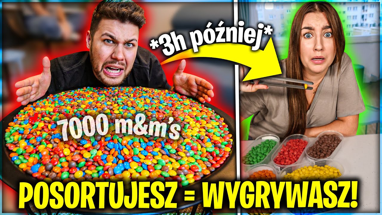 KTO SZYBCIEJ POSORTUJE 7000 M&M'S WYGRYWA!