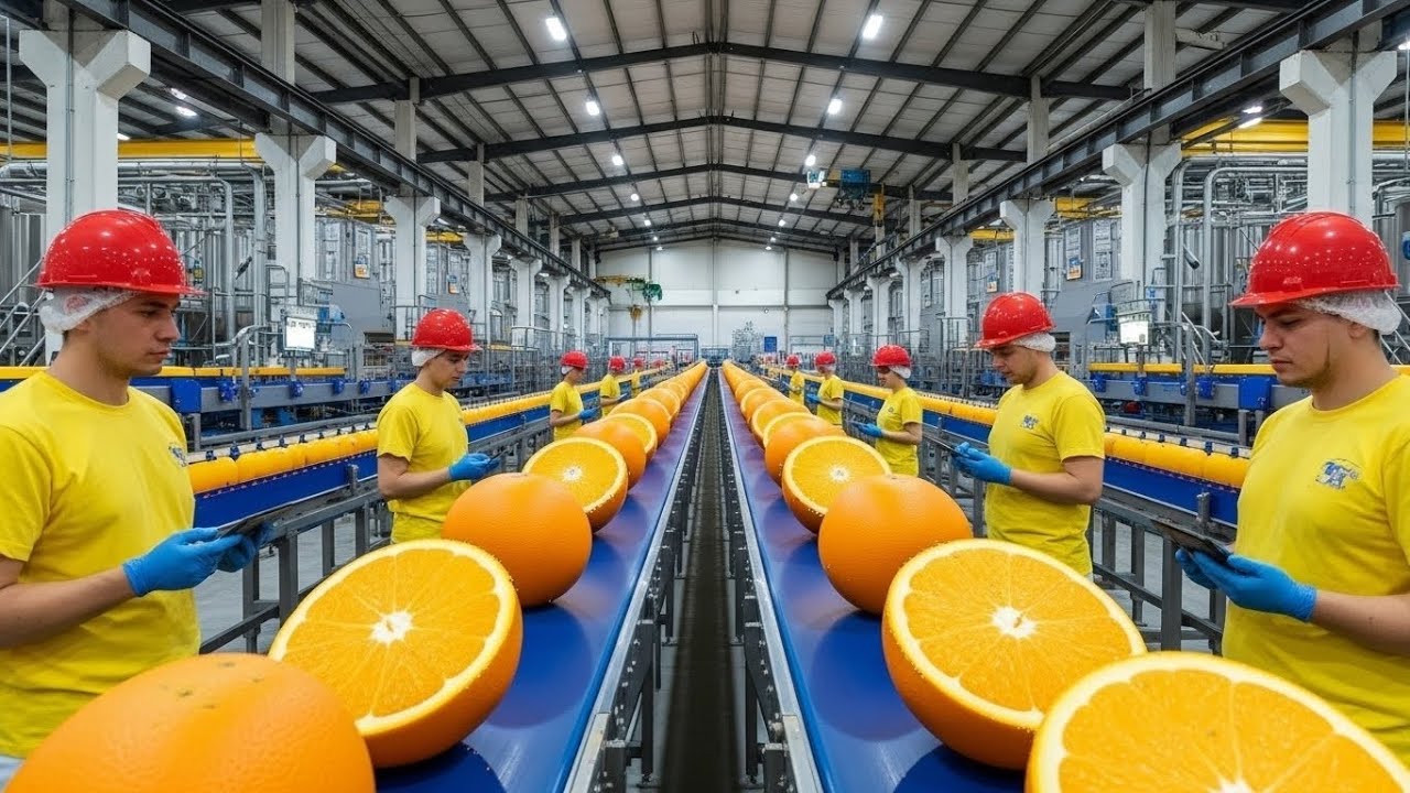Inside the Orange Processing Factory &ndash; How Fresh Oranges Are Cleaned, Juiced & Packed (Full Process)