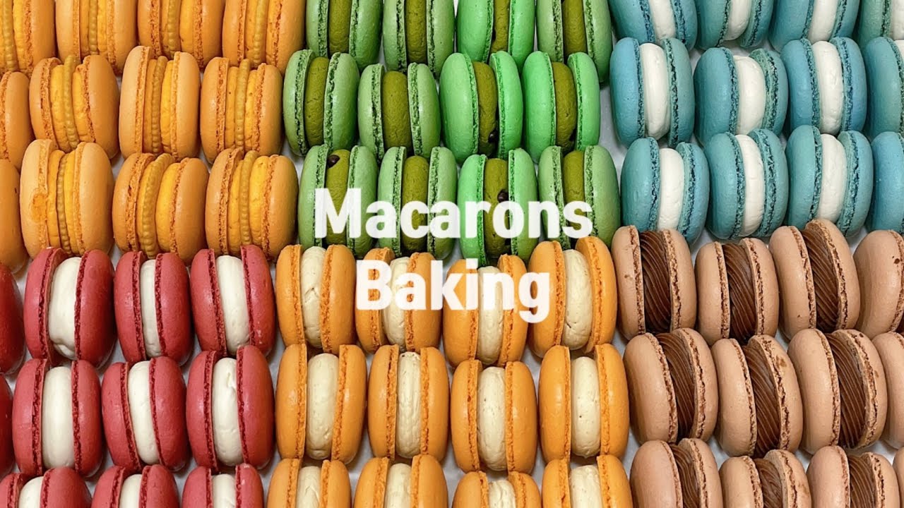 ENG) 🤤✨12가지 맛✨🤤 작정하고 마카롱 만들기 | Macarons Baking Vlog | 디저트 베이킹 브이로그