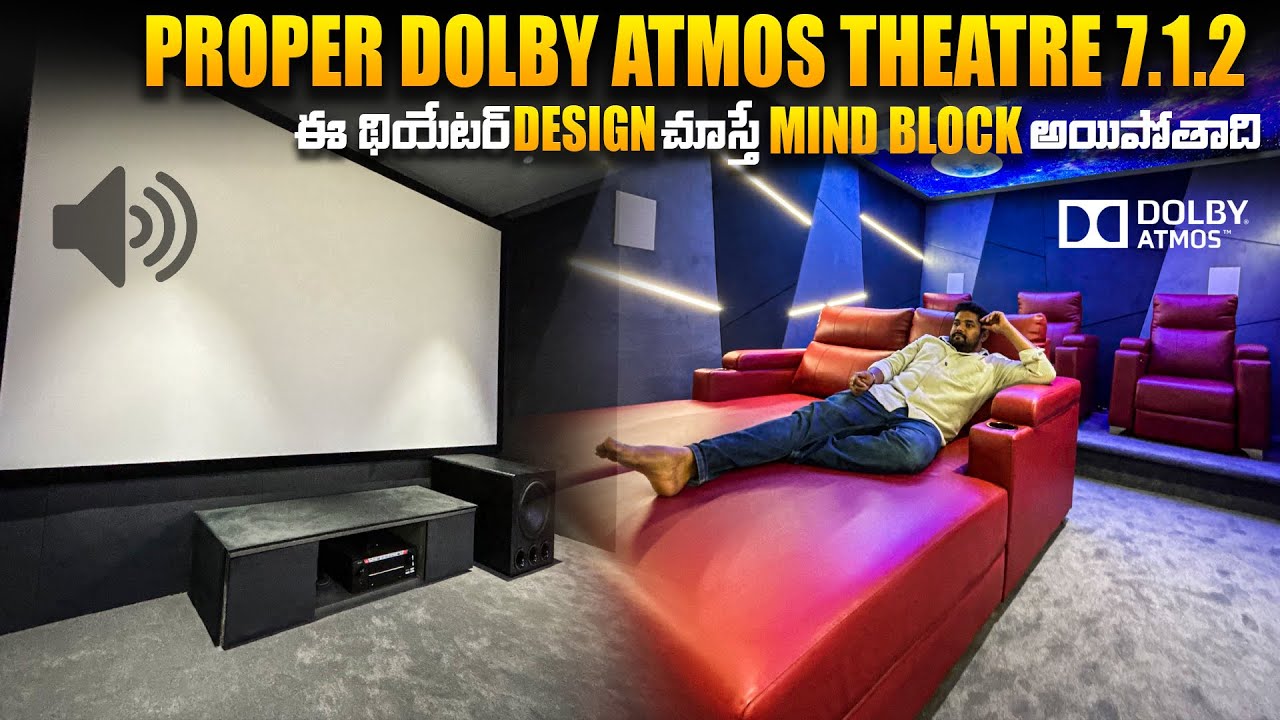 Inside a 7.1.2 Dolby atmos Theatre : Galaxy Ceiling & Origin Acoustics Speakers | Laser Projector 😲