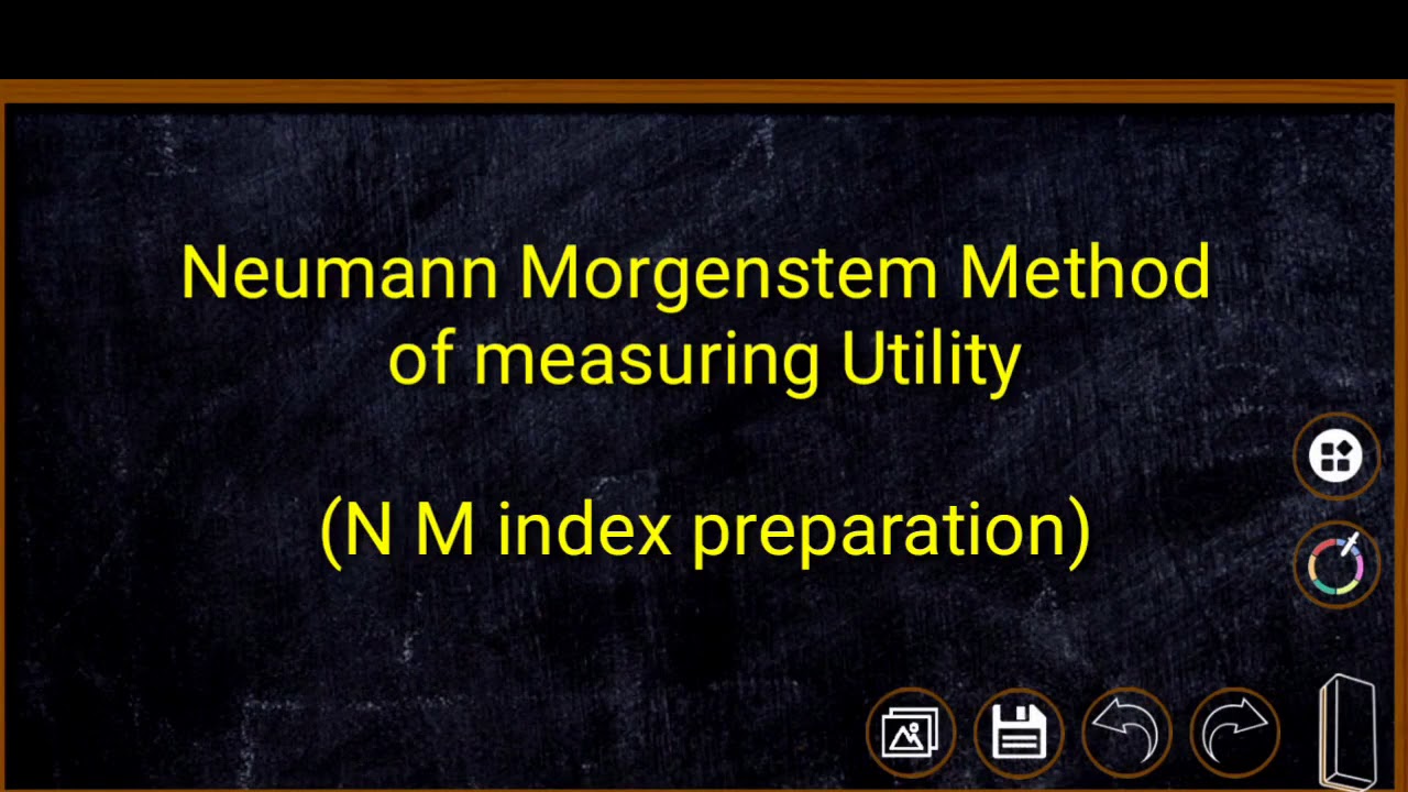 Neumann Morgenstern Method of Measuring Utility. Choices involving Risk.