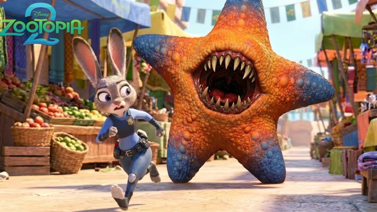 😱⭐ Zootopia 2 | Judy Gets into TROUBLE with a giant STARFISH! | Short Animation