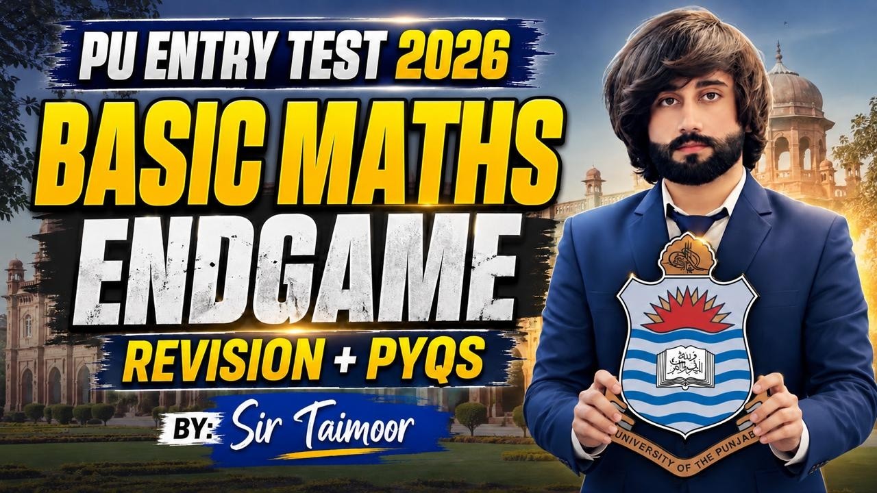 PU Basic Math EndGame 2026 I Punjab University Entry Test Basic Math Past papers I PU Past Papers