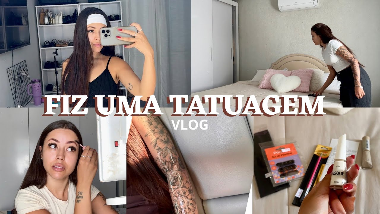 VLOG: FIZ UMA TATUAGEM, COMPRINHAS, CÍLIOS E MAIS