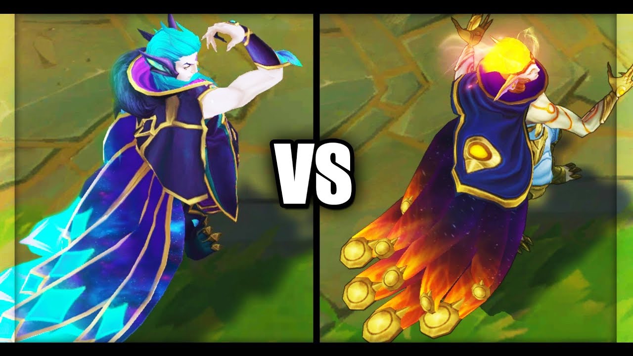 Legendary Star Guardian Rakan vs Cosmic Dawn Rakan Skins Comparison (League of Legends)