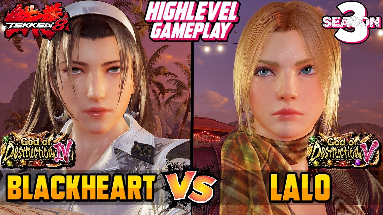 Tekken 8 Season 3 &ndash; BLACKHEART (Jun Kazama) vs LALO (Nina Williams) &ndash; High Level Gameplay