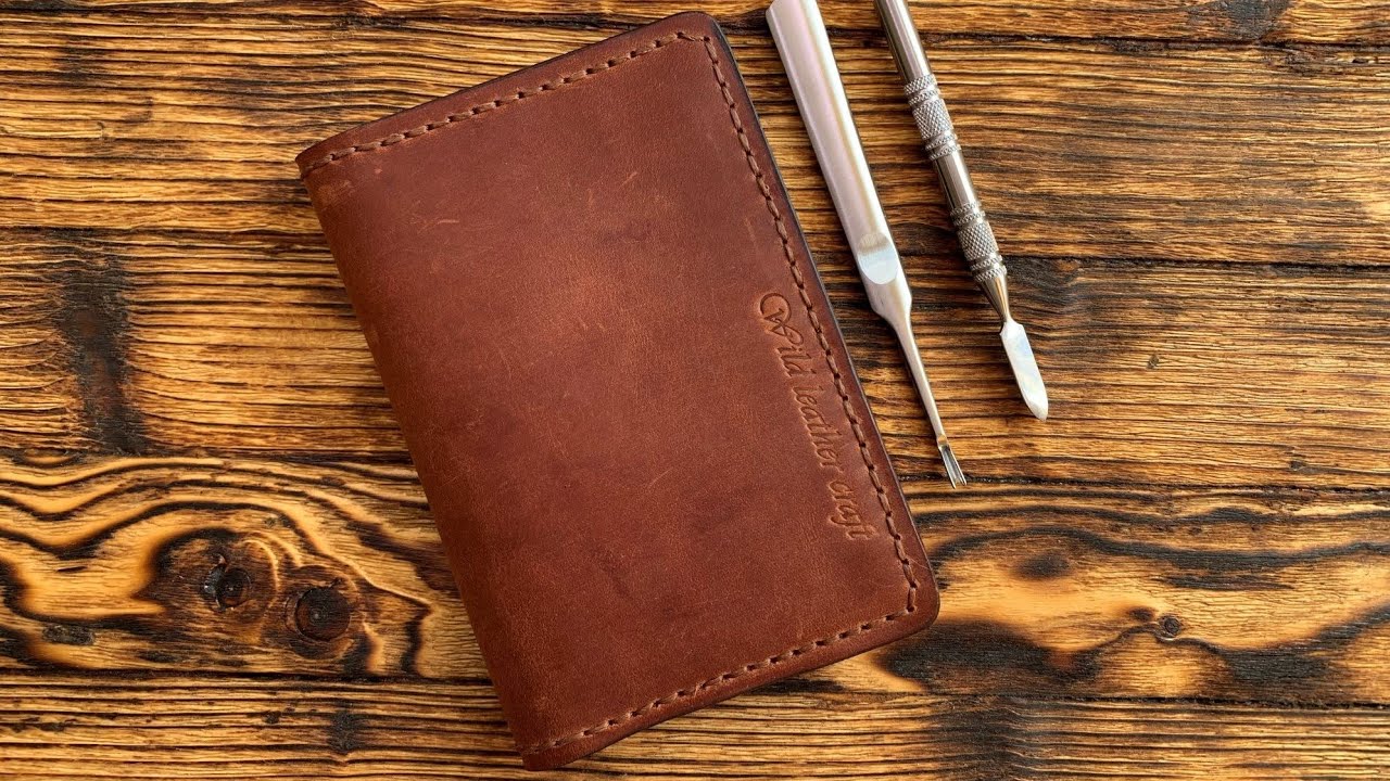 Обложка для паспорта из кожи Crazy Horse Whiskey от #wildleathercraft