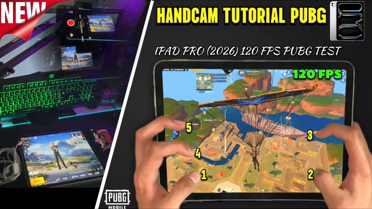 IPAD PRO M5 (2026) 120 FPS HANDCAM TUTORIAL PUBG TEST!! 5 Fingers Claw Handcam | PUBG MOBILE