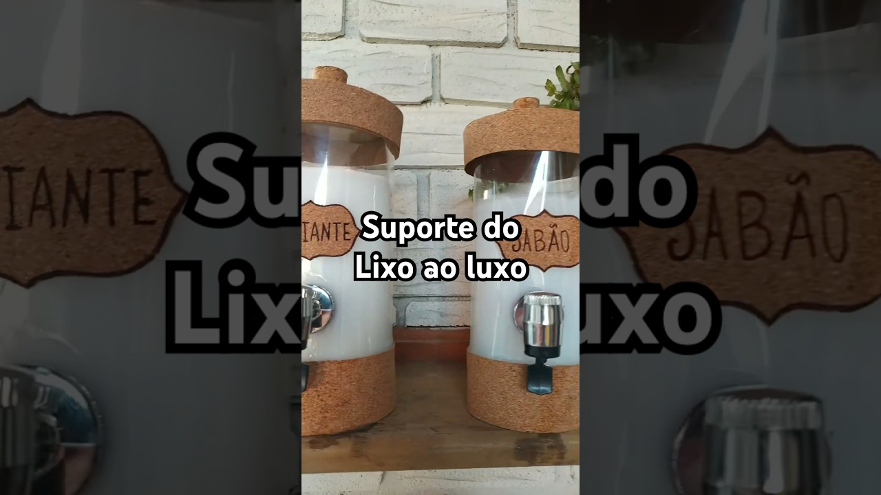 Organizadores feitos de garrafa pet , #diy  organizar a lavanderia gastando pouco ❤️