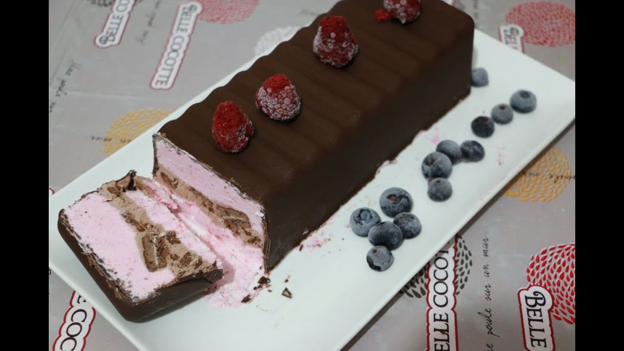 ايس كريم او كلاص سهل على شكل تورتة مع طبخ ليلى recette glaces