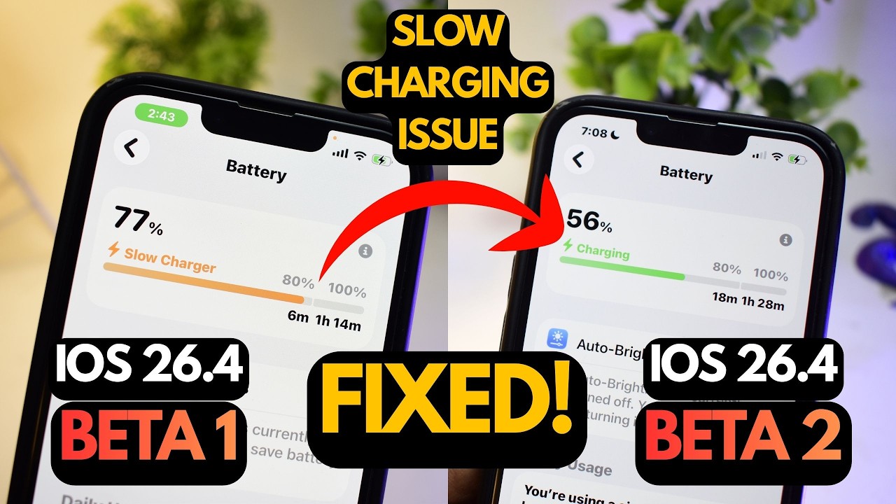 ⚡ iOS 26.4 Beta 2 Slow Charging Bug Fixed? 🔋 | Hindi Review & Charging Test