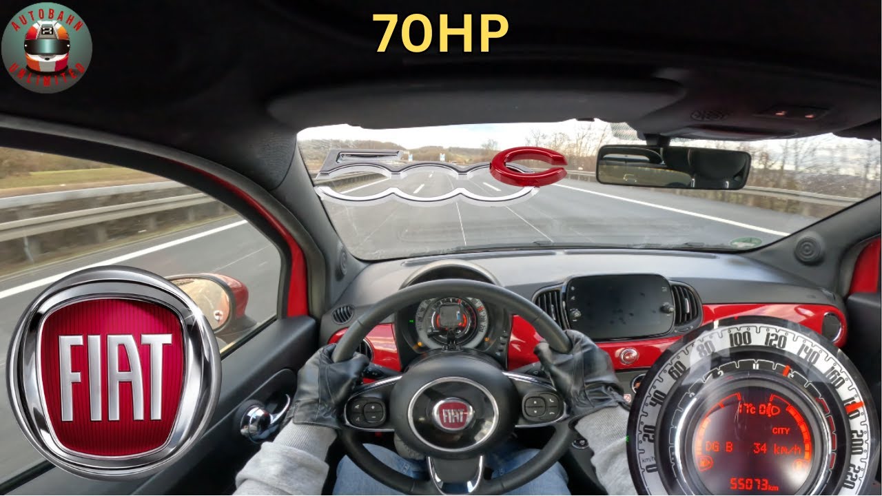 Fiat 500 || 70HP || TOP SPEED on german Autobahn