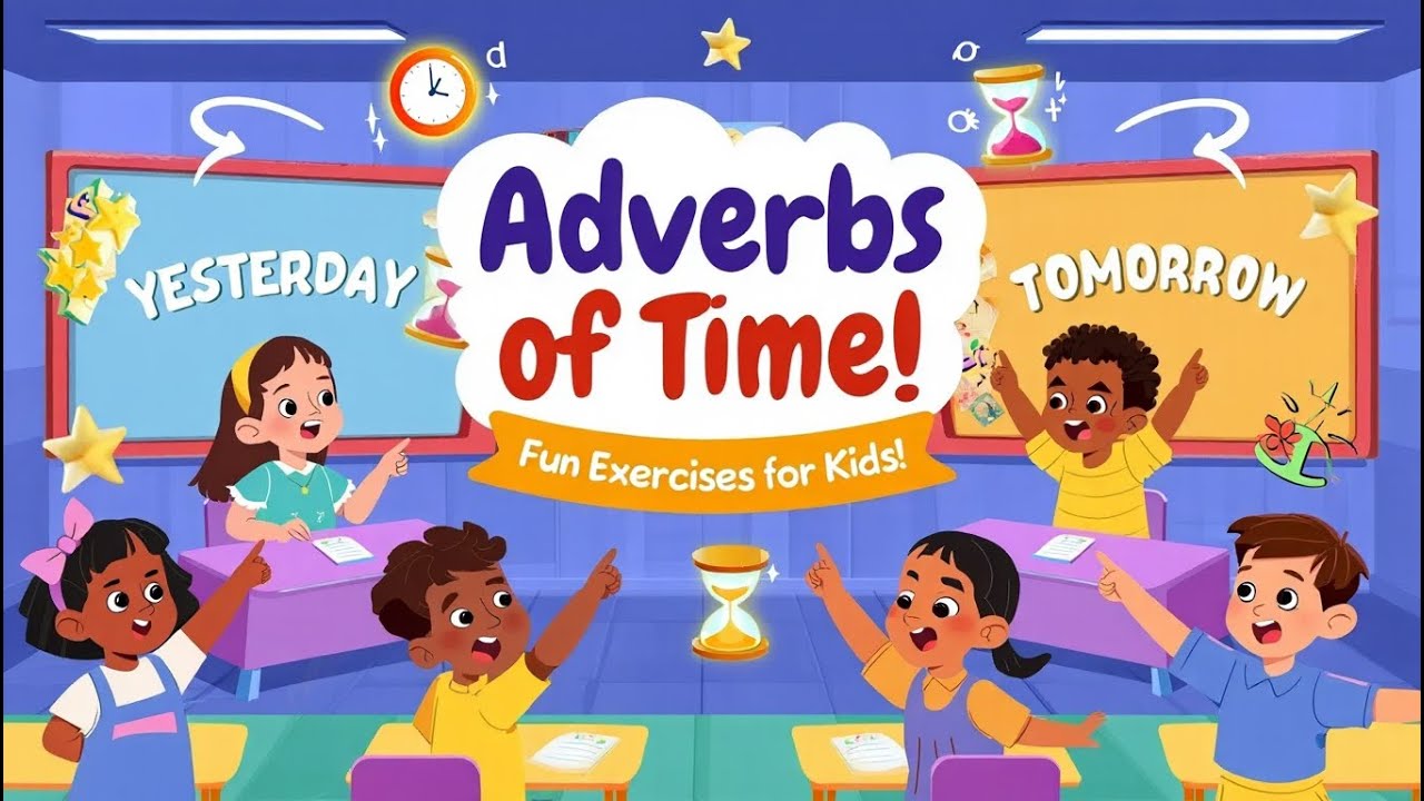 Mastering Adverbs of Time:  Fun Exercises for Kids!