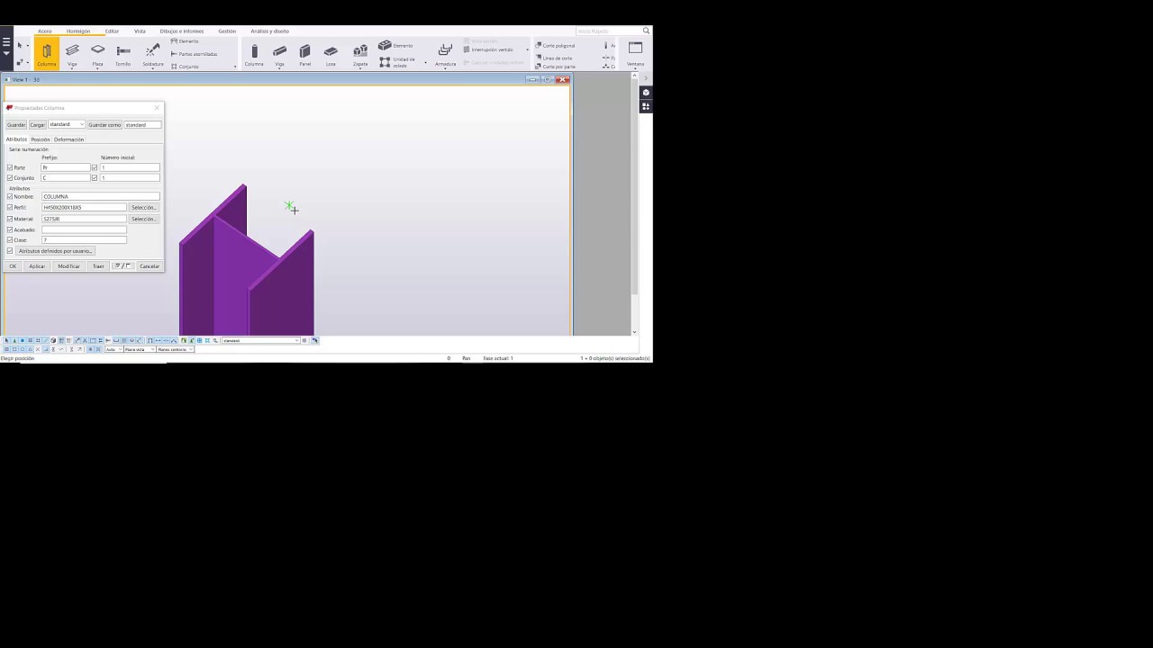 Tekla Structures N°8_ Problema botón derecho en base de datos perfiles nuevo