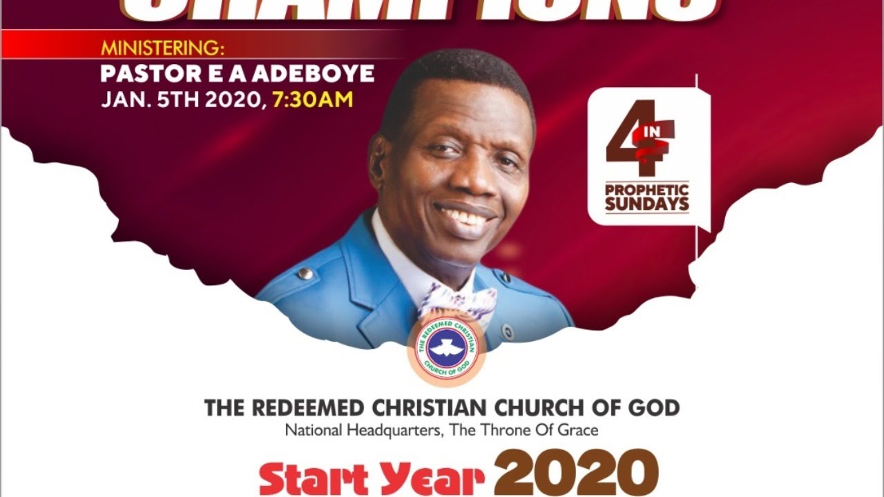 RCCG JANUARY 2020 THANKSGIVING SERVICE || PASTOR E.A ADEBOYE