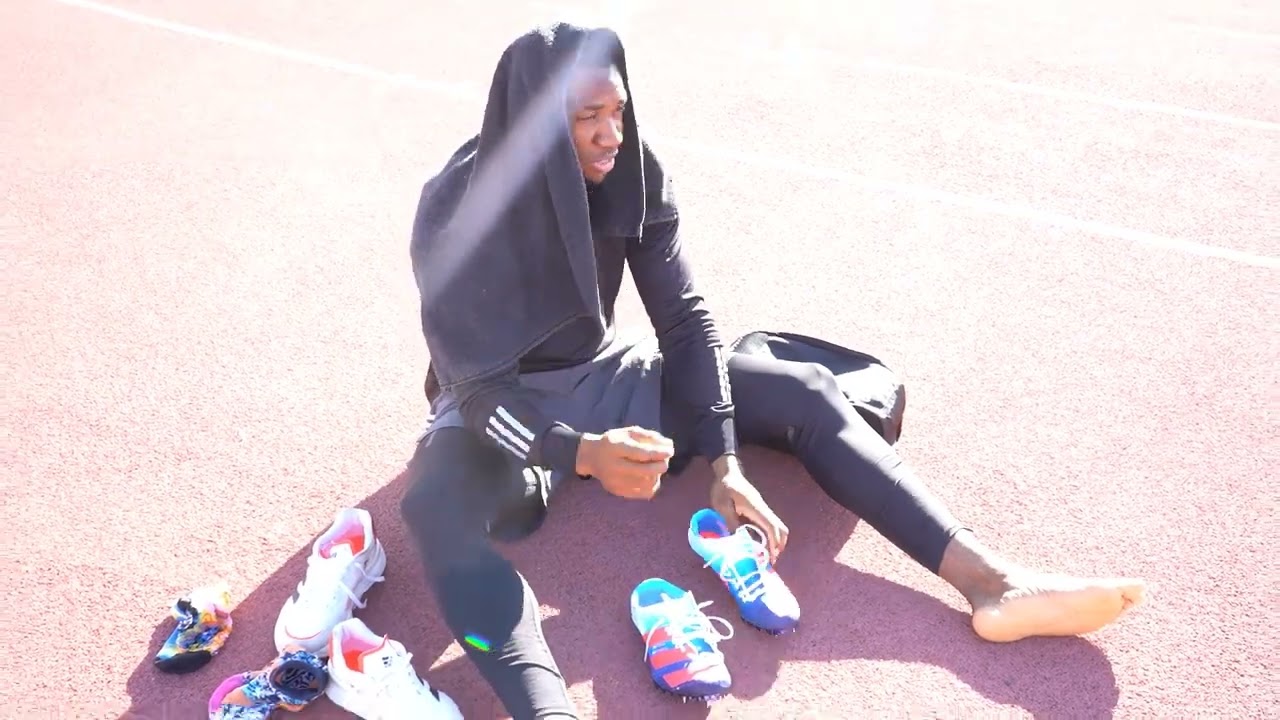 testing out my adidas new spikes part. 