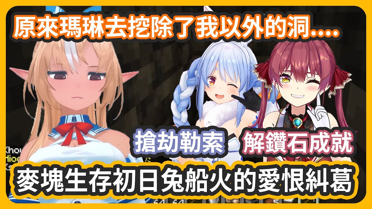 麥快初日原本想自己作業卻引發兔船火的各種愛恨糾葛~最後還跟大家一起去參觀垮洞~送了護身符(?)給阿庫炭【不知火フレア/白銀ノエル/宝鐘マリン/兎田ぺこら/湊あくあ/獅白ぼたん 】