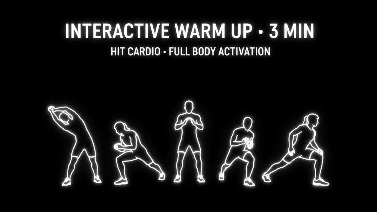 Full IMMERSIVE Interactive Warm Up – 3 Minutes Home Workout Exercises ✅
