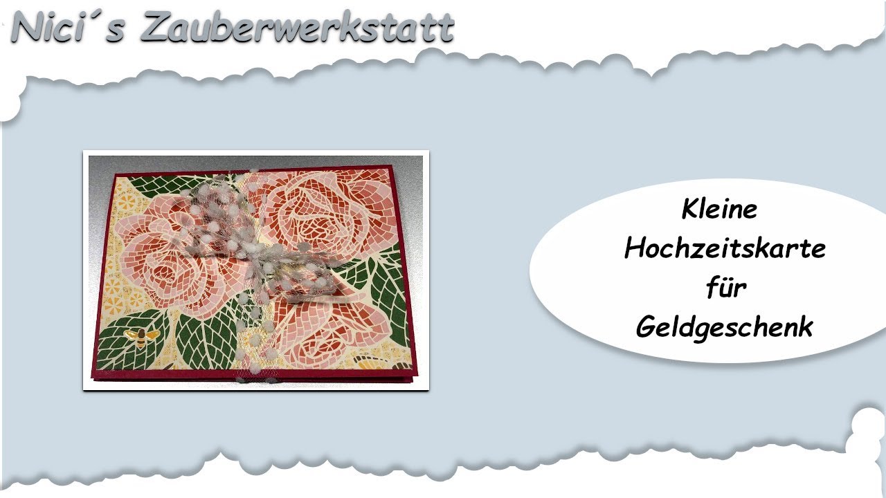 Kleine Hochzeitskarte f&uuml;r Geldgeschenk