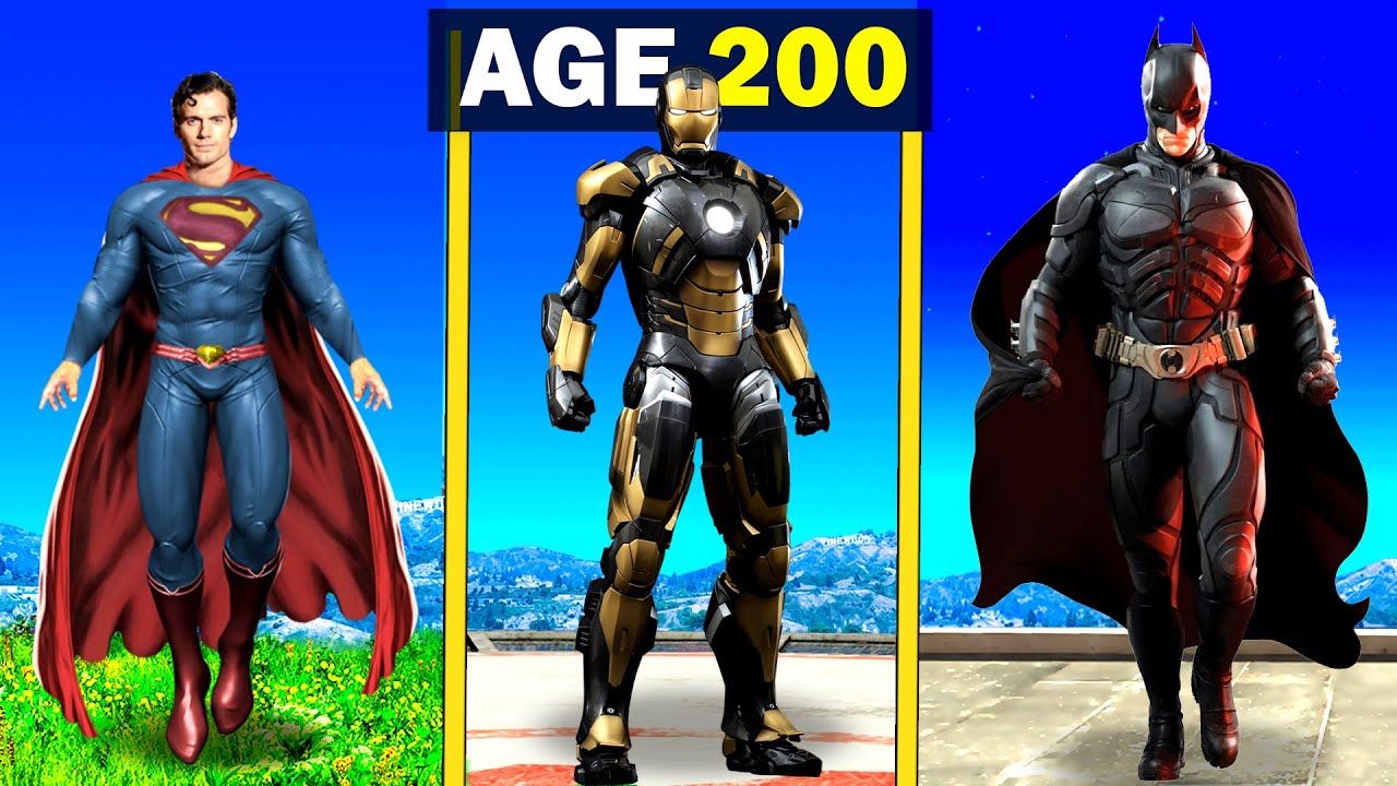 Surviving 200 Years As SUPERHERO In GTA 5!! (PART-3)