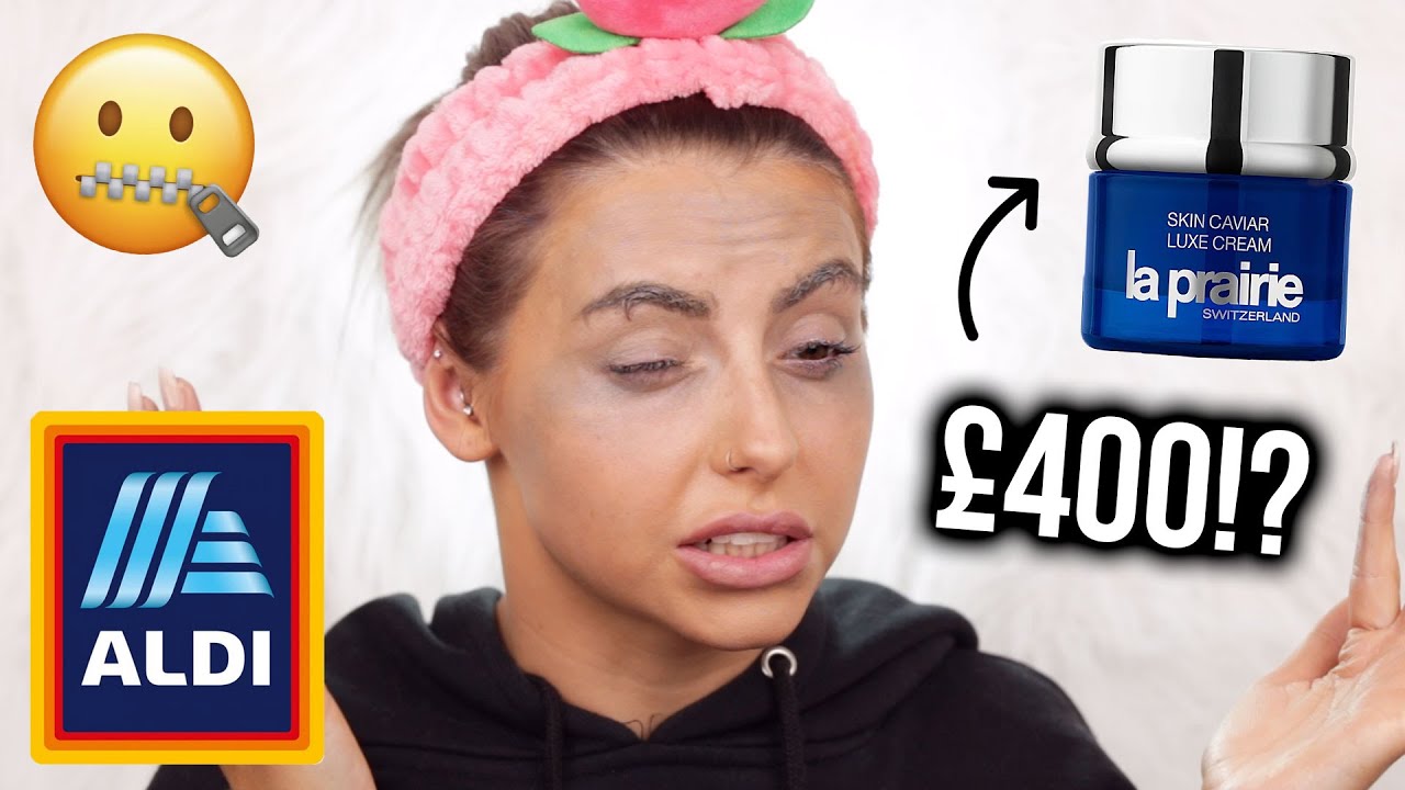 £400 MOISTURISER DUPE!? I'M SHOOK. TESTING ALDI SKINCARE! FIRST IMPRESSIONS + REVIEW!