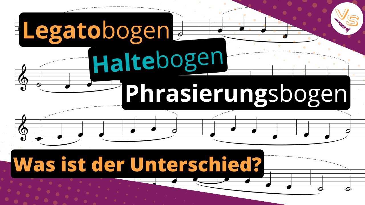 Legato-, Halte-, und Phrasierungsbogen - Was ist der Unterschied?