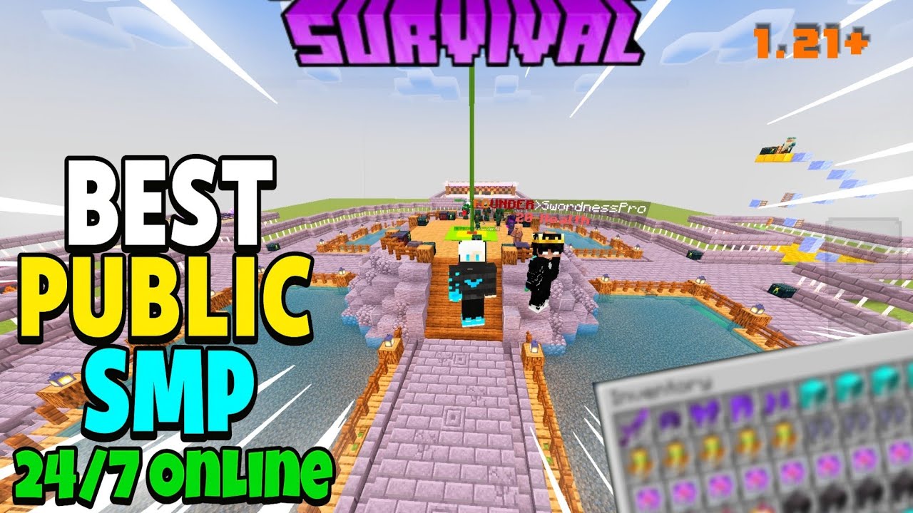 🛸 Brand New Public Survival Smp Server Minecraft 🔥 | Java/Pe 1.21 | 24/7 Online | Free To Join 🫡