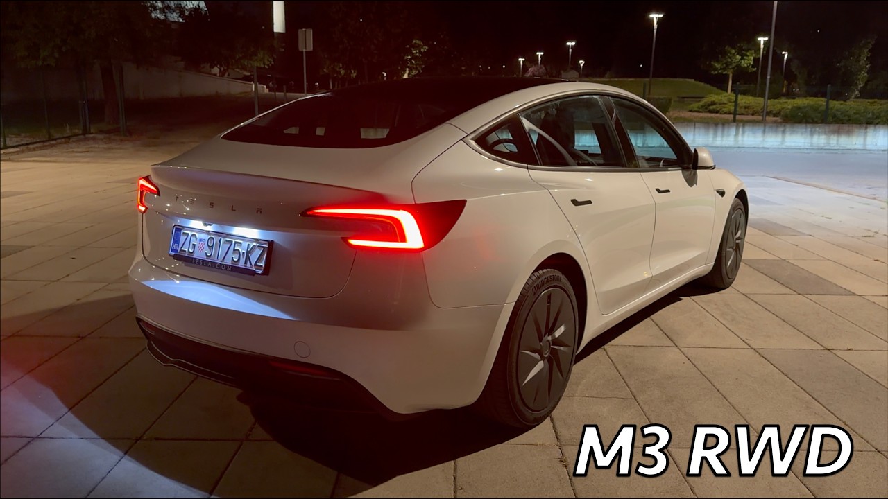 Tesla Model 3 RWD 2026 Night Review (Exterior - Interior)