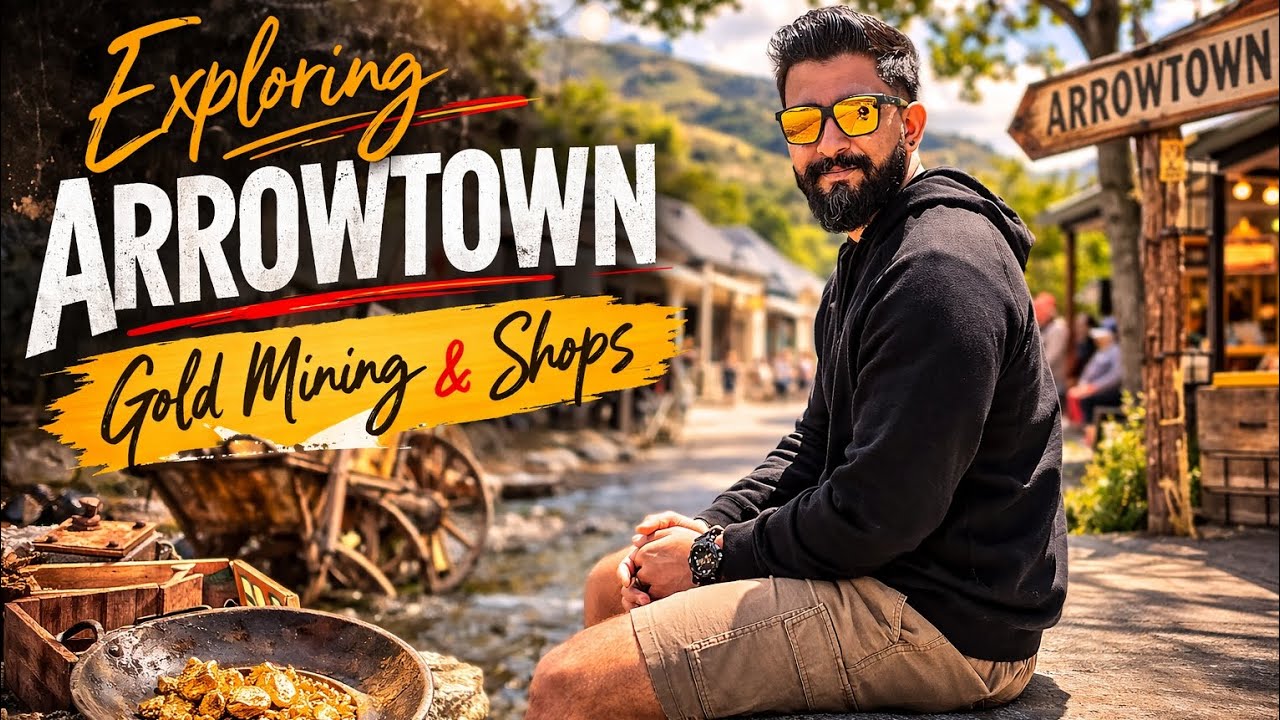 NZ Diaries Vol. 11: Queenstown to Arrowtown Adventure | Gold Panning & Tiny Shops!