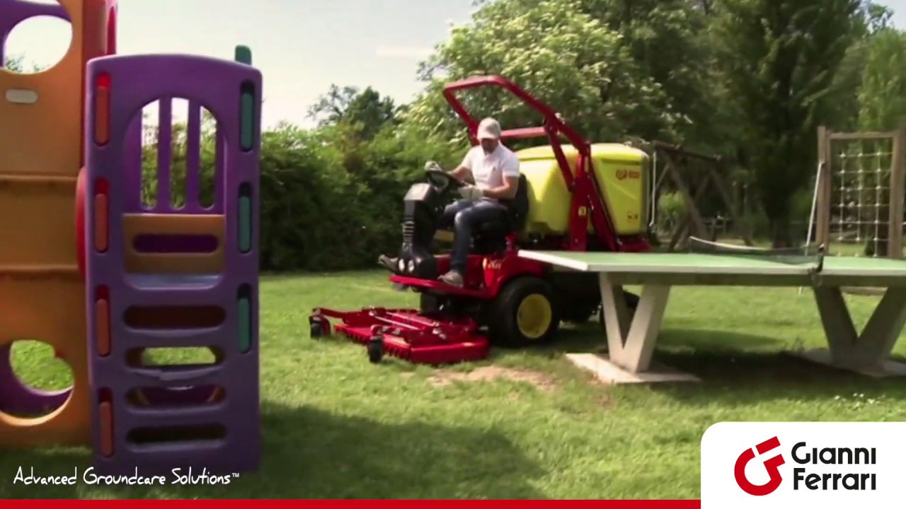 Gianni Ferrari PG cut and collect ride-on mower with out-front deck and high tip collector