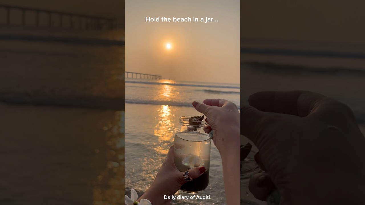 Hold the beach in a jar...How to make beach aesthetic video
