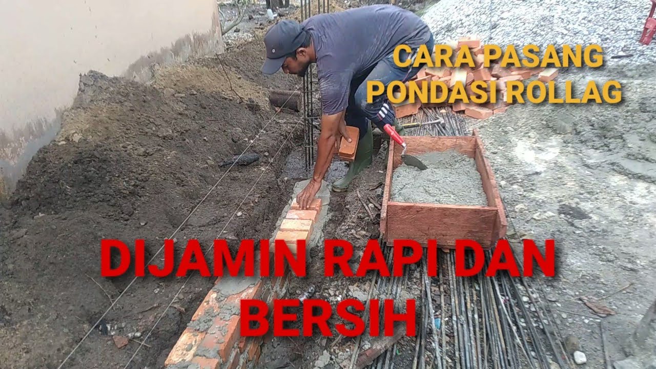 CARA PASANG PONDASI ROLLAG BATA MERAH LENGKAP#brick #foundation#handman